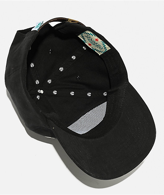 Sendero Spaghetti Western Black Strapback Hat