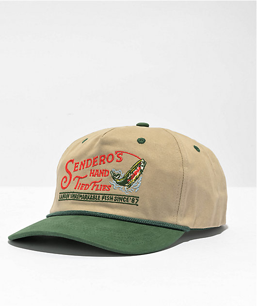 Sendero Time Flies Sand & Green Snapback Hat | Zumiez
