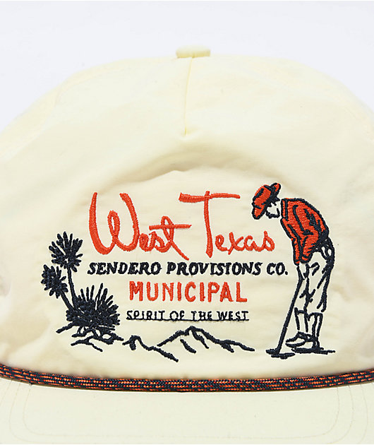 Sendero West Texas Municipal Cream Snapback Hat