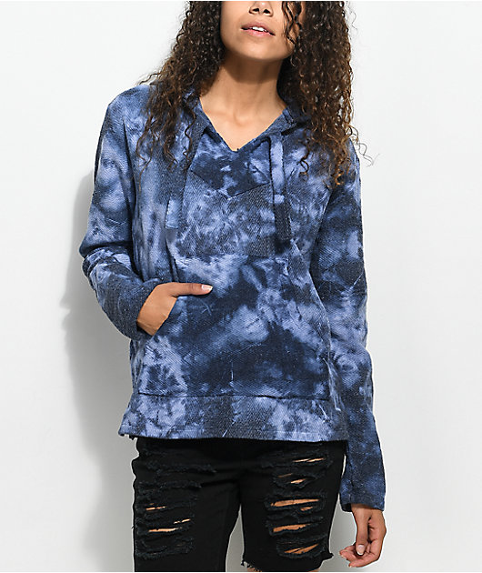 tie dye poncho hoodie