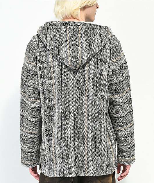Senor Lopez Las Olas Sudadera con capucha color gris y tostado estilo Baja