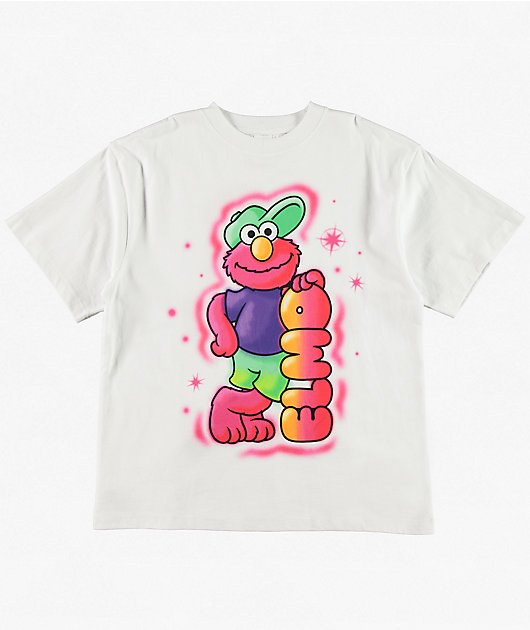 Sesame Street Elmo Airbrush White T-Shirt