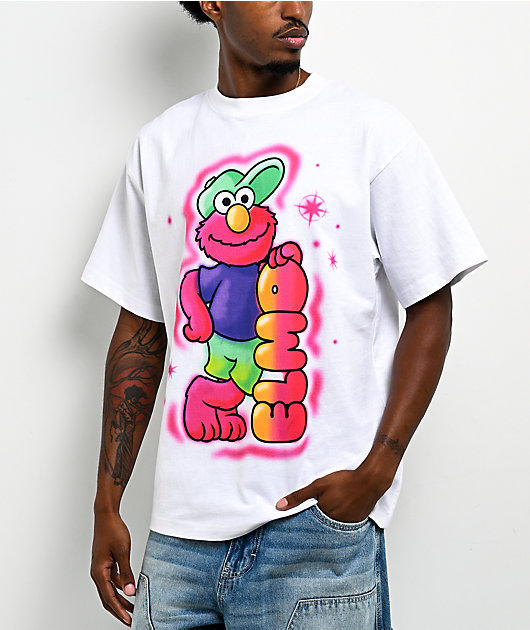 Sesame Street Elmo Airbrush White T-Shirt