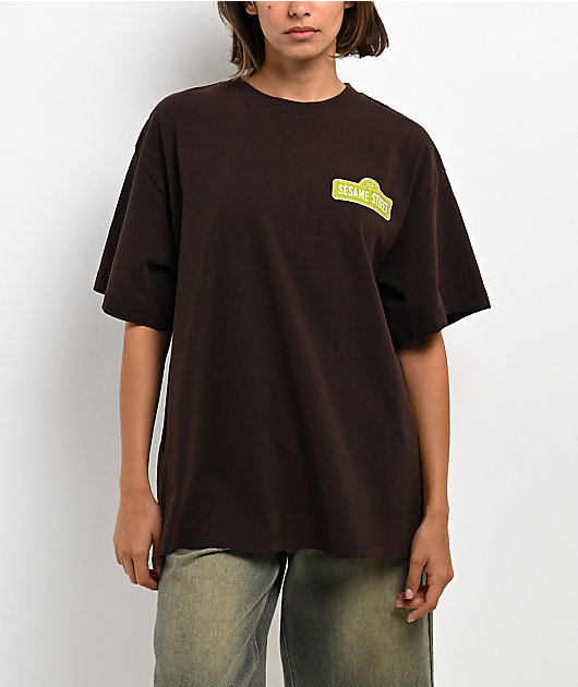 Sesame Street Friendly Face Brown T-Shirt
