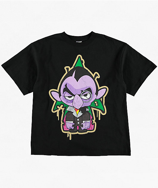 Sesame Street Zombie Count Von Count Black T-Shirt