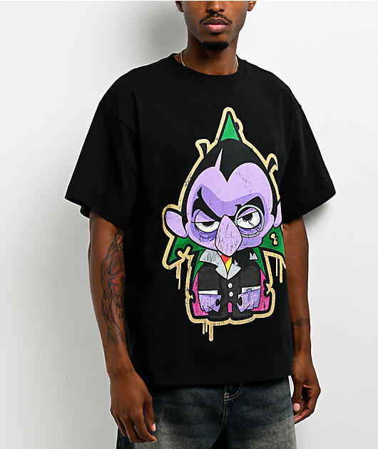 Sesame Street Zombie Count Von Count Black T-Shirt