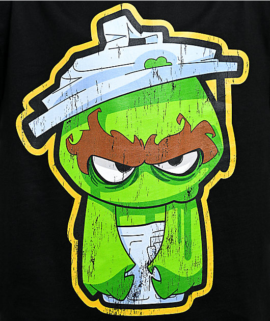 Sesame Street Zombie Oscar The Grouch Black T-Shirt