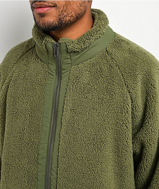 Shaka Wear 2.0 Green Sherpa Jacket