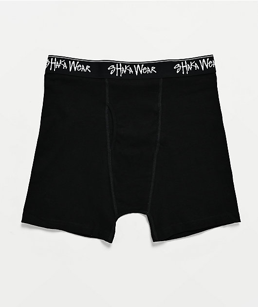 Shaka Wear 3 Pack Black Boxer Briefs