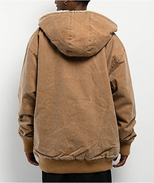 ジャケット・アウター euw jacket set up one-piece / brown Shaka Wear Aged Canvas Fur Brown Wash Work Jacket | Zumiez