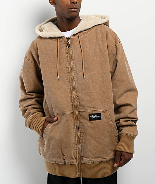 ジャケット・アウター euw jacket set up one-piece / brown Shaka Wear Aged Canvas Fur Brown Wash Work Jacket | Zumiez