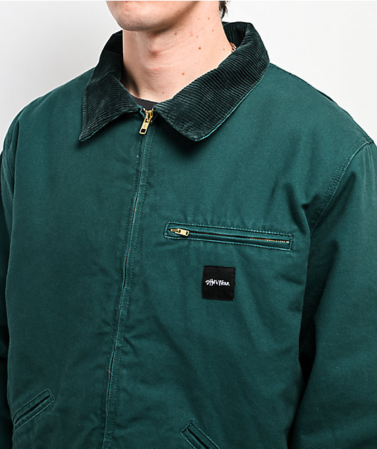 Shaka Wear Aged Canvas Green Work Jacket | Zumiez