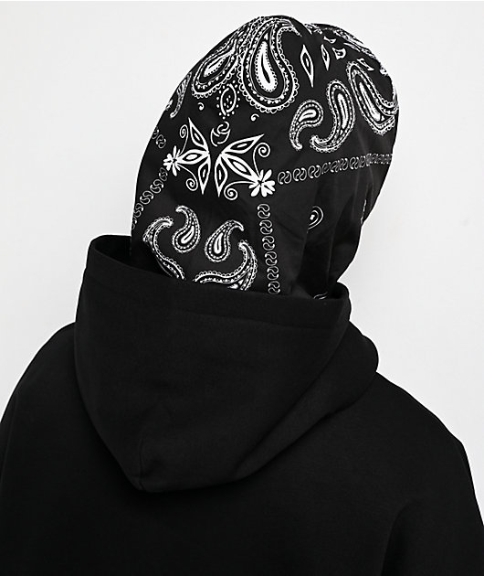 Shaka Wear Bandana Hood Black Hoodie | Zumiez