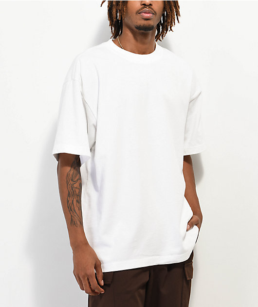 Shaka Wear Designer Garment Dye White Heavyweight T-Shirt Zumiez