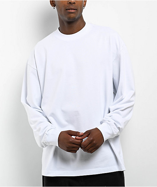 Shaka Wear Designer Garment Dye White Long Sleeve T-Shirt | Zumiez