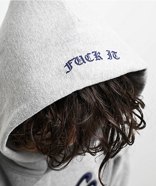 Shaka Wear Fuck It Grey Heavyweight Hoodie