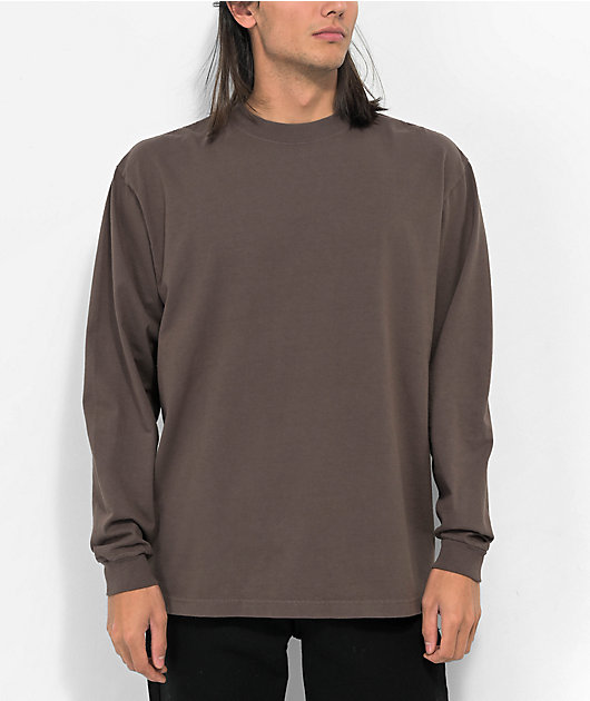 Shaka Wear Garment Dye Mocha Long Sleeve T-Shirt | Zumiez