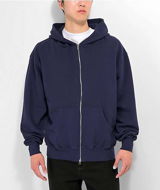トップス NAVY IDA HOODIE DOUBLE ZIP トップス NAVY IDA HOODIE DOUBLE ZIP Custom Sueded Cotton