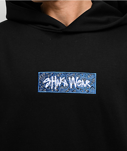 Shaka Wear Paisley Black & Blue Hoodie | Zumiez