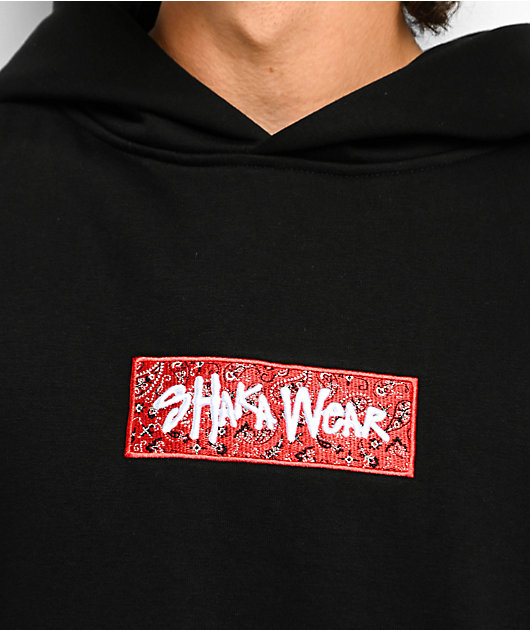 Shaka Wear Paisley Black & Red Hoodie | Zumiez