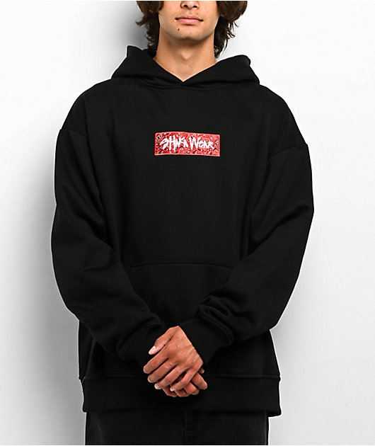Shaka Wear Paisley Black & Red Hoodie | Zumiez