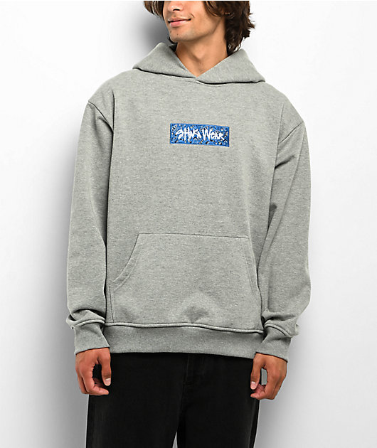 Shaka Wear Paisley Grey & Blue Hoodie | Zumiez
