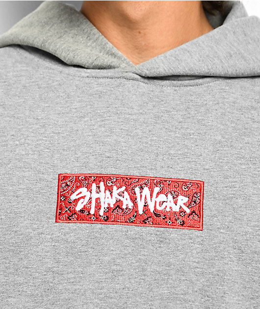 Shaka Wear Paisley Grey & Red Hoodie | Zumiez