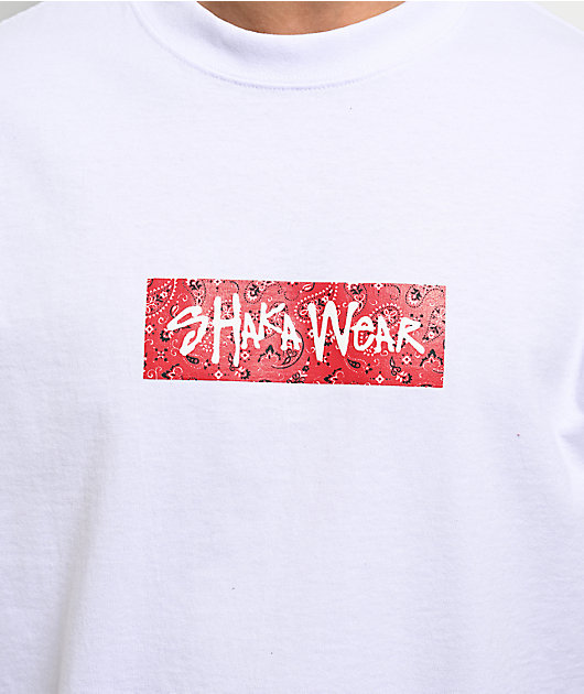 Shaka Wear Paisley Heavyweight White T-Shirt