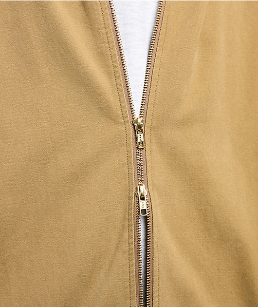 Shaka Wear Twill Khaki Baggy Hooded Jacket