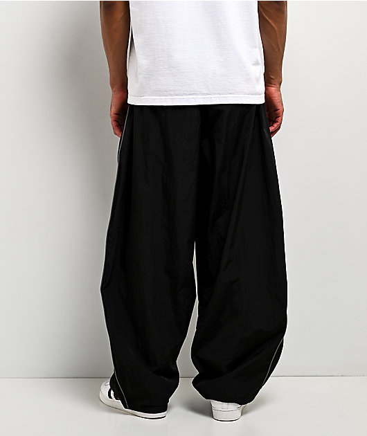 Shaka Wear Wind Opps Reflective Black Trackpants