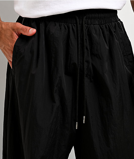 Shaka Wear Wind Opps Reflective Black Trackpants