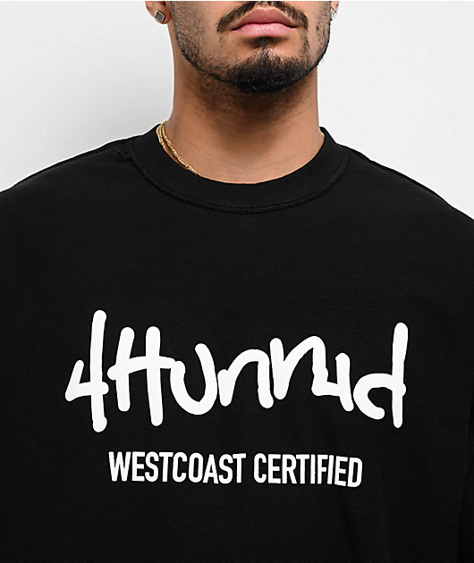 Shaka Wear x 4Hunnid Inside Out Black T-Shirt