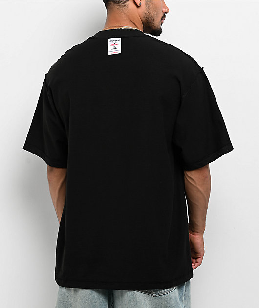 Shaka Wear x 4Hunnid Inside Out Black T-Shirt