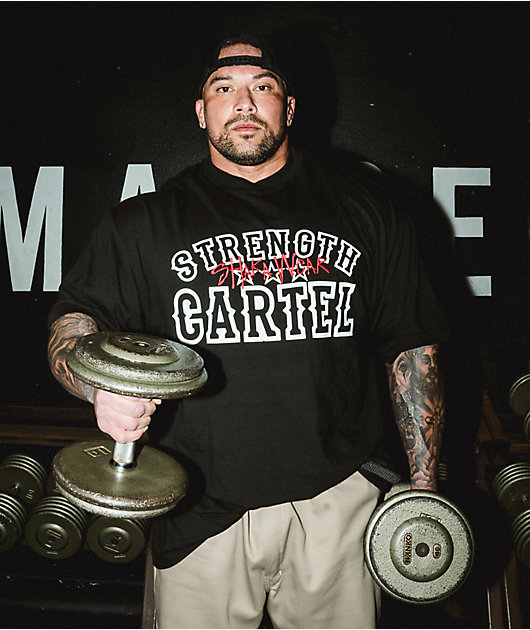 Shaka Wear x Strength Cartel Max Heavyweight Black T-Shirt | Zumiez