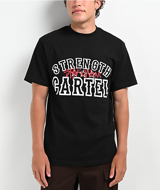 Shaka Wear x Strength Cartel Max Heavyweight Black T-Shirt Zumiez - Main Image