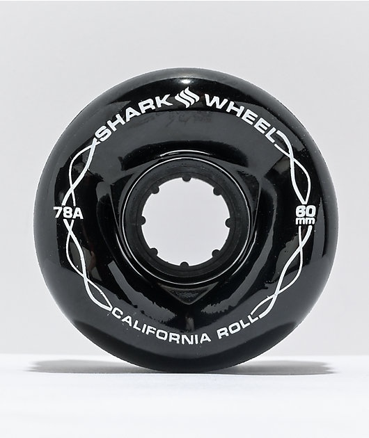 Shark Wheel California Roll 60mm 78a Black Skateboard Wheels Shark Wheel California Roll 60mm 78a Black Skateboard Wheels