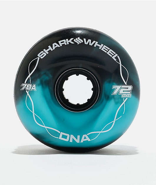 Shark Wheel DNA 73mm 78a Black & Blue Swirl Cruiser Skateboard Wheels