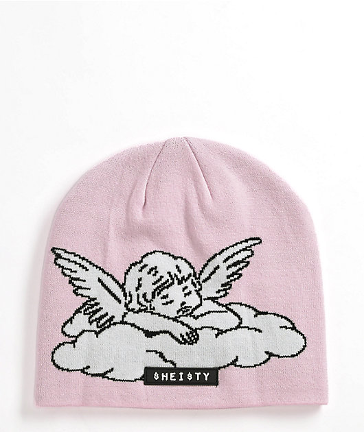 Sheisty Cherub Pink Skully Beanie | Zumiez