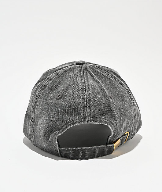 Sheisty Clipped Washed Black Strapback Hat