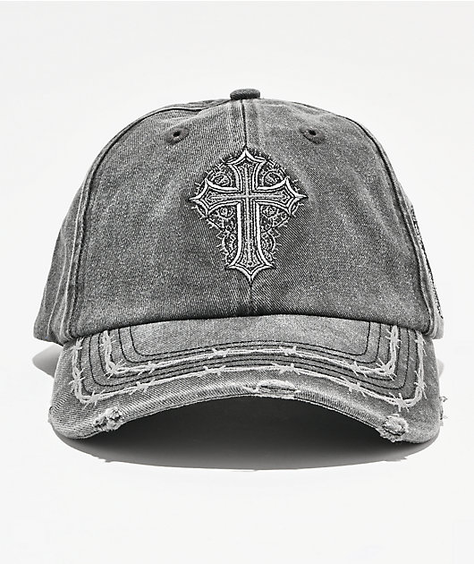 Sheisty Confession Washed Black Strapback Hat