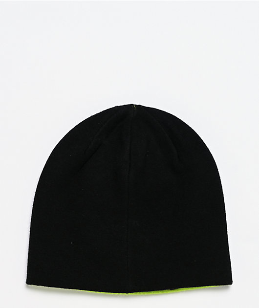Sheisty Flypaper Black & Green Reversible Skully Beanie | Zumiez
