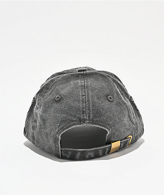 Sheisty Heartbroken Washed Black Strapback Hat