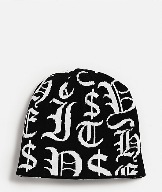 Sheisty Maddness White Reversible Skully Beanie