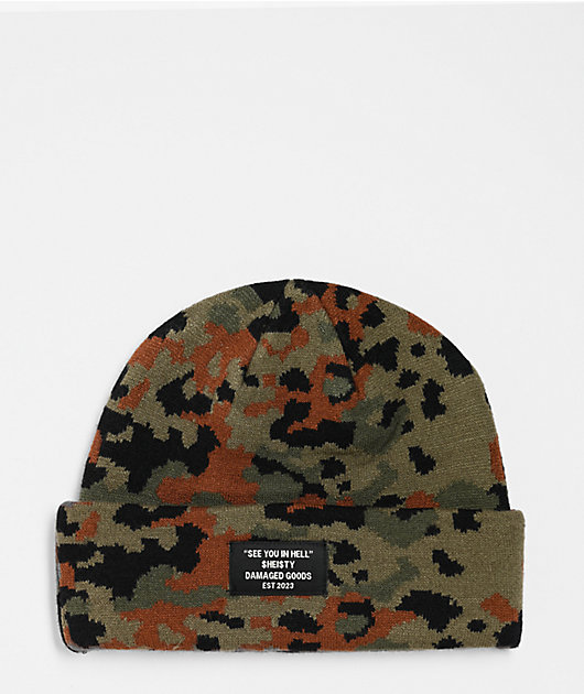 Sheisty Spot Camo Green Beanie | Zumiez
