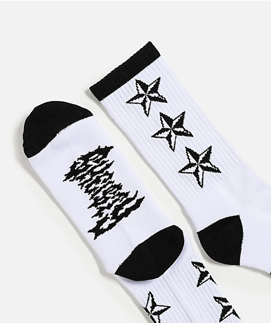 Sheisty Stars White Crew Socks