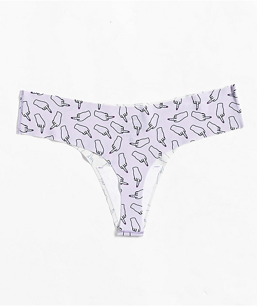 Shinesty Little Birdy Purple Thong Underwear