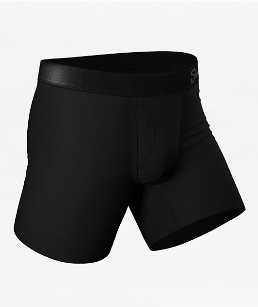 Shinesty Threat Level Midnight Ball Hammock Black Boxer Briefs