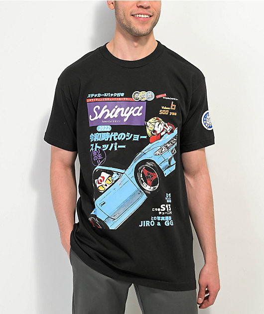 Shinya Mag Black T-Shirt | Zumiez