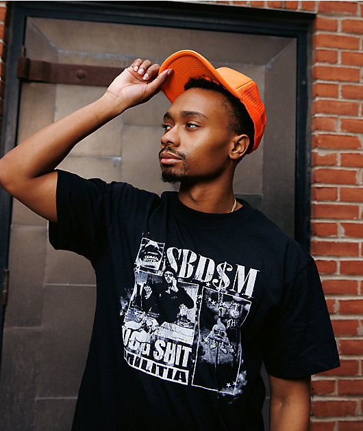 ShittyBoyz Dog Shit Militia BabyTron Grunge Black T-Shirt