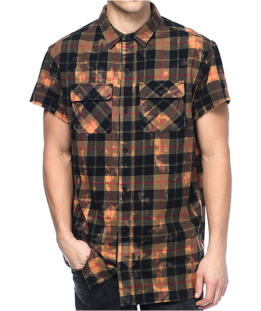 Flannel cut off sleeves Clearance